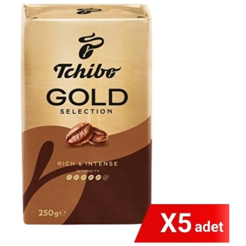 Tchibo Gold Selection Öğütülmüş Filtre Kahve 250 gr x 5 Adet