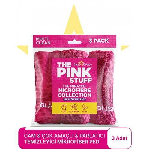 The Pink Stuff Mucizevi Mikrofiber Bez Koleksiyonu 3 lü Paket