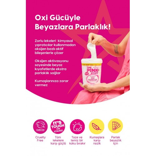 The Pink Stuff Mucizevi Oxi Toz Leke Çıkarıcı Beyazlar 1 kg
