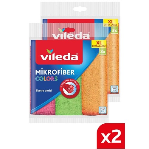 Vileda Mikrofiber Colors 3 lü x 2 Adet