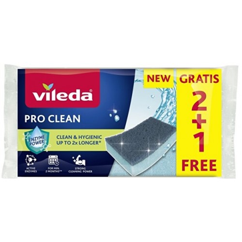 Vileda Pro Clean Düz Sünger 2+1