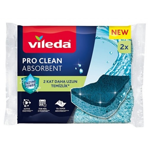 Vileda Pro Clean Viskoz Selüloz Bulaşık Süngeri 2 li Vileda Pro Clean Viskoz Selüloz Bulaşık Süngeri 2 li