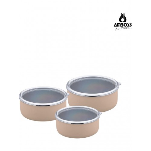 Amboss 6 Parça Crispella 14-16-18 cm Emaye Saklama Kabı Seti – Kahvere Amboss 6 Parça Crispella 14-16-18 cm Emaye Saklama Kabı Seti – Kahvere