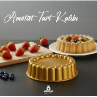 Amboss Ametist 26 cm Döküm Tart Kalıbı ( Gold )