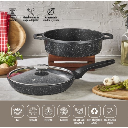 Amboss Montana 3 Parça Döküm Set (SİYAH)