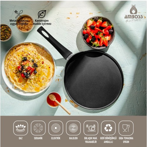 Amboss Storm 30 cm Titanyum Kaplama Krep ve Pankek Tavası