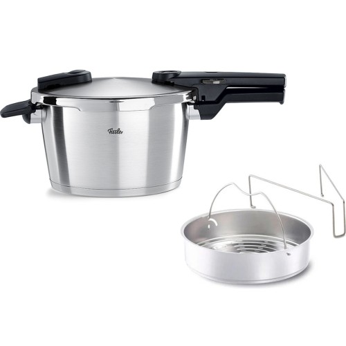 Fissler Vitaquick Premium 4,5 Litre Düdüklü Tencere + Buharda Pişirme