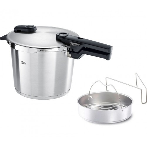 Fissler Vitaquick Premium 6 Litre Düdüklü Tencere + Buharda Pişirme Ap