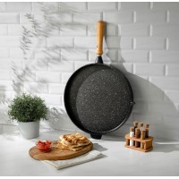 Nehir Flower Alüminyum Döküm Gözleme Tavası 36 Cm