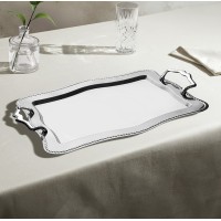 Nehir Zincir Sade Çelik Çay Tepsi