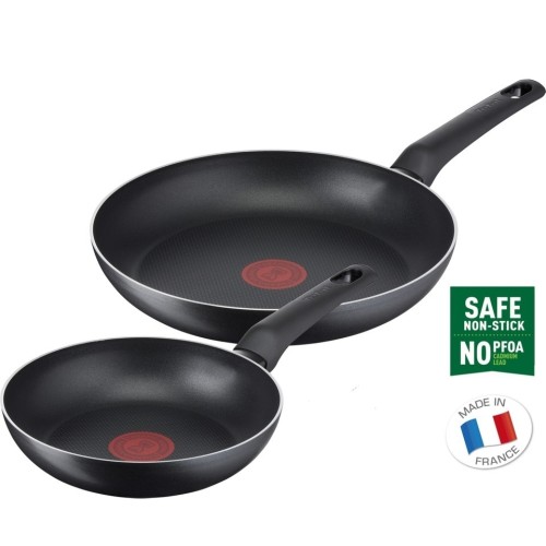 TEFAL Titanyum 1X SimpleCook Difüzyon Tabanlı 20/26 Cm 2 li Tava Seti 
